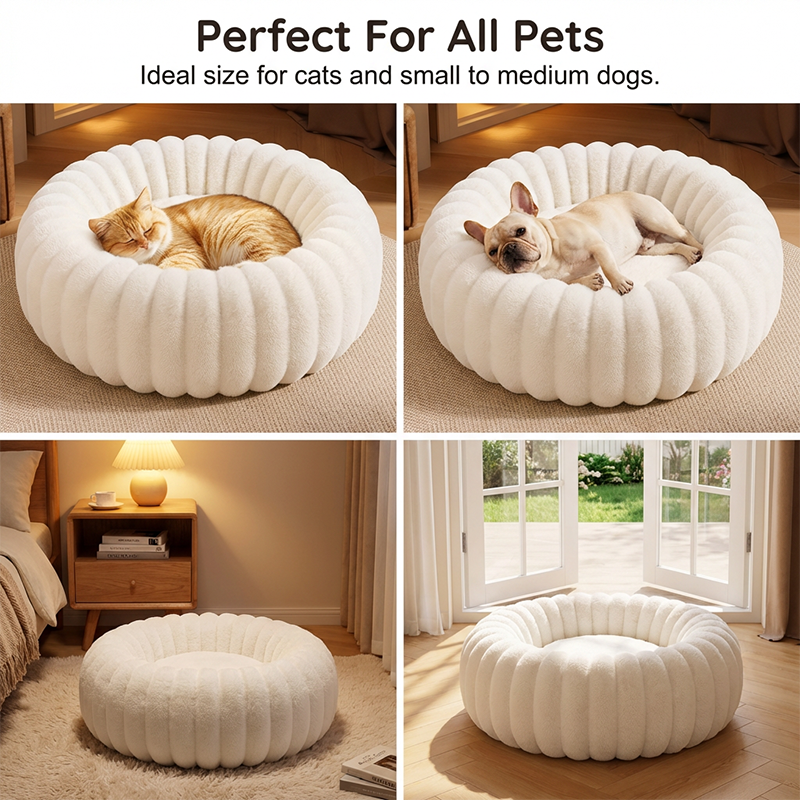 Ultra-Soft Round Calming Cat & Dog Bed