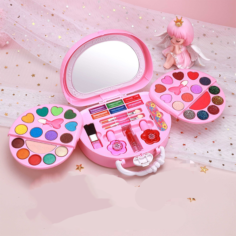 📢📢50% OFF !! ⏰Kids Washable Makeup Toy Set with Portable Pink Handbag