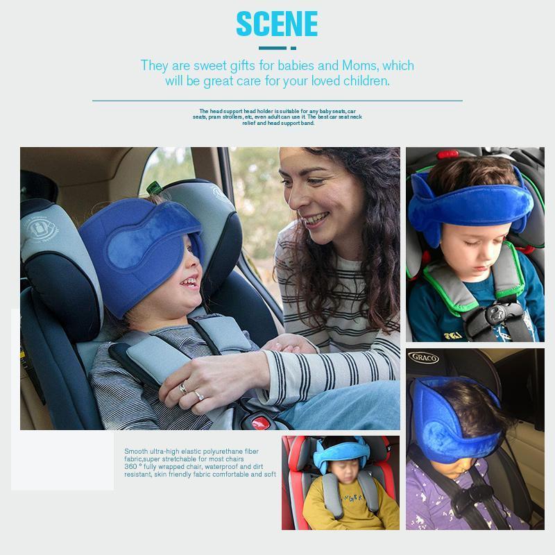 📢📢50% OFF !! ⏰Kids Car Sleeping Head Support Band – Adjustable Toddler Sleep Headrest Pillow, Anti-Droop Child Head Stabilizer for Car Seats, Prevent Neck Soreness During Road Trips