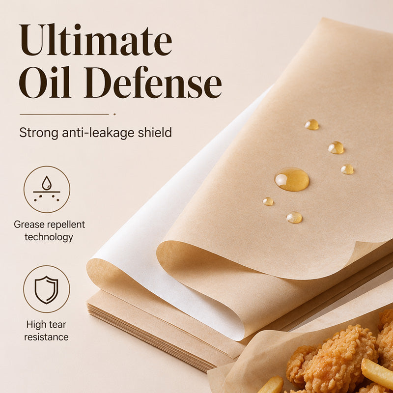 📢📢 50% OFF !! ⏰ Food-Grade Greaseproof Paper Sheets – Non-Stick, Oil-Resistant & Perfect for Baking, Roasting & Frying 🍪✨