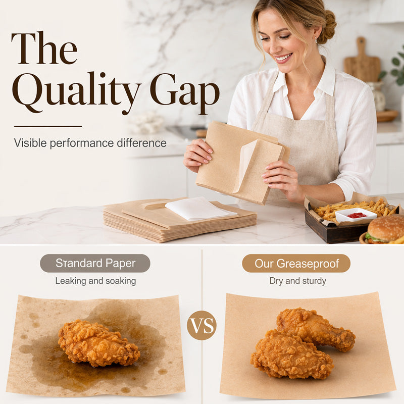 📢📢 50% OFF !! ⏰ Food-Grade Greaseproof Paper Sheets – Non-Stick, Oil-Resistant & Perfect for Baking, Roasting & Frying 🍪✨