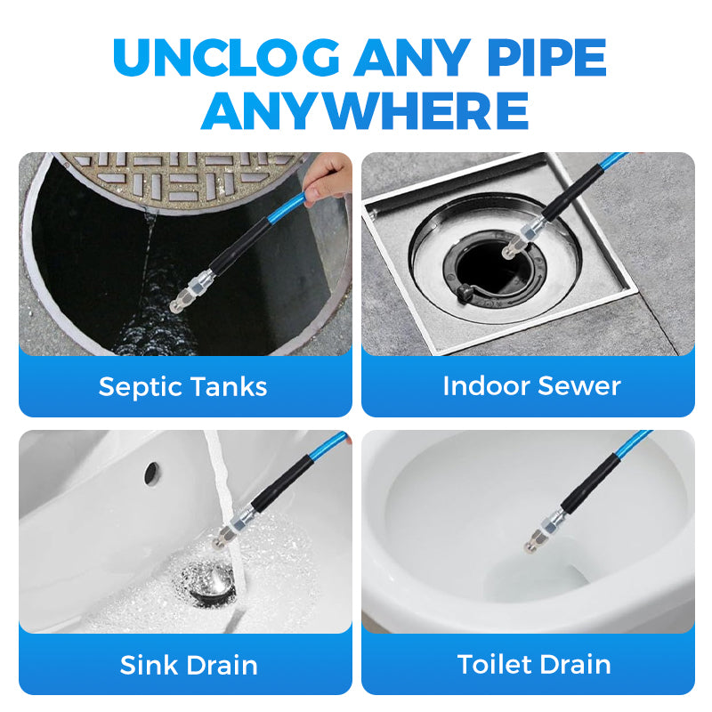 🔥Save 50%! Heavy Duty Rotating Sewer Jet Nozzle, Home & Professional Pipe Clearing Tool