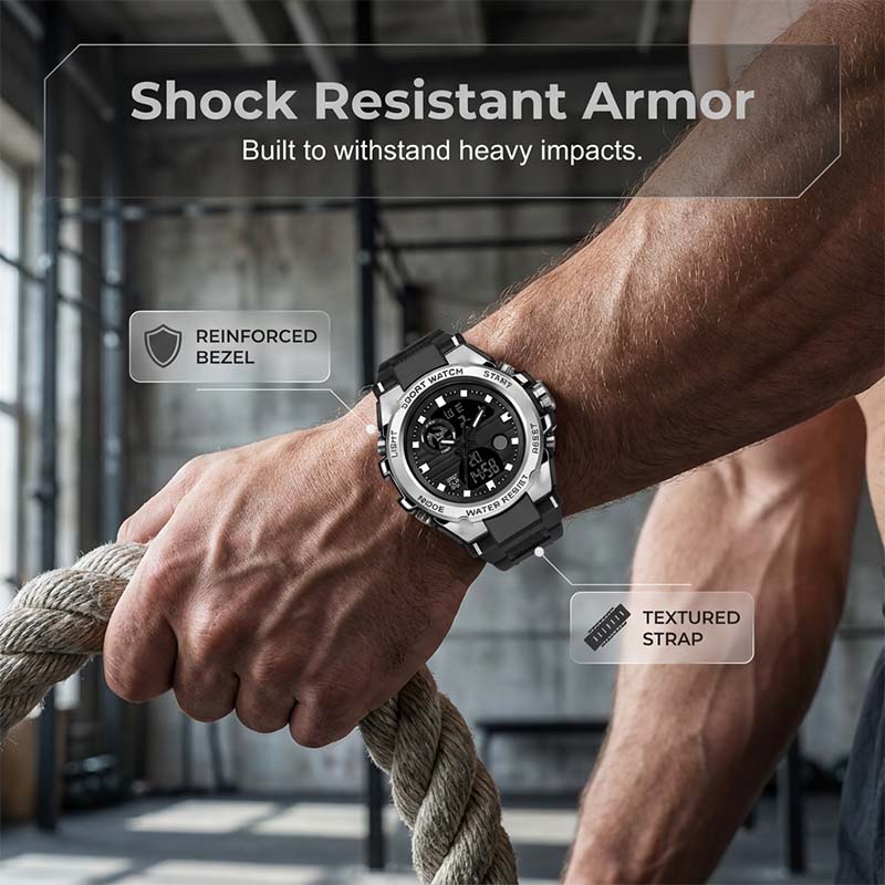 ⌚50% OFF🏃‍♂️Men's Multi-Function Sport Watch – Waterproof & Durable – Perfect for Outdoor & Daily Wear 💪