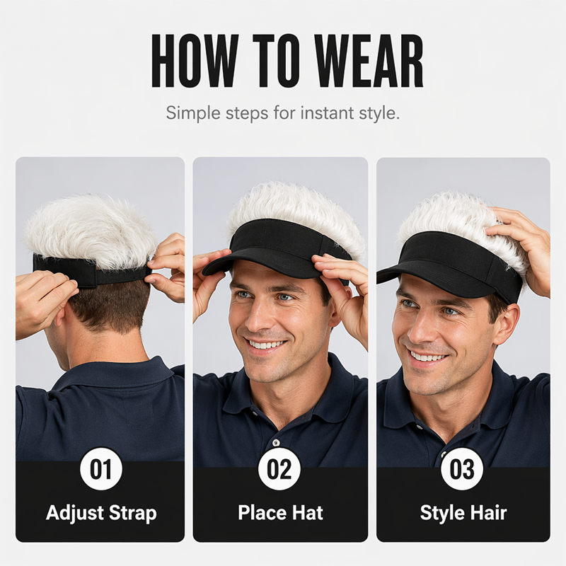 📢📢50% OFF !! ⏰Creative Wig Sun Visor Hat