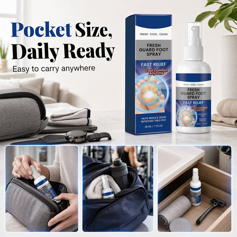 👣❄️🎉2026 Sale — Over 31,000 Sold! 🧴 BUY 2 GET 1 FREE!  ! Portable Cooling Foot Freshening Spray – Odor Control, Cooling Menthol & Pocket-Size Daily Care ✨