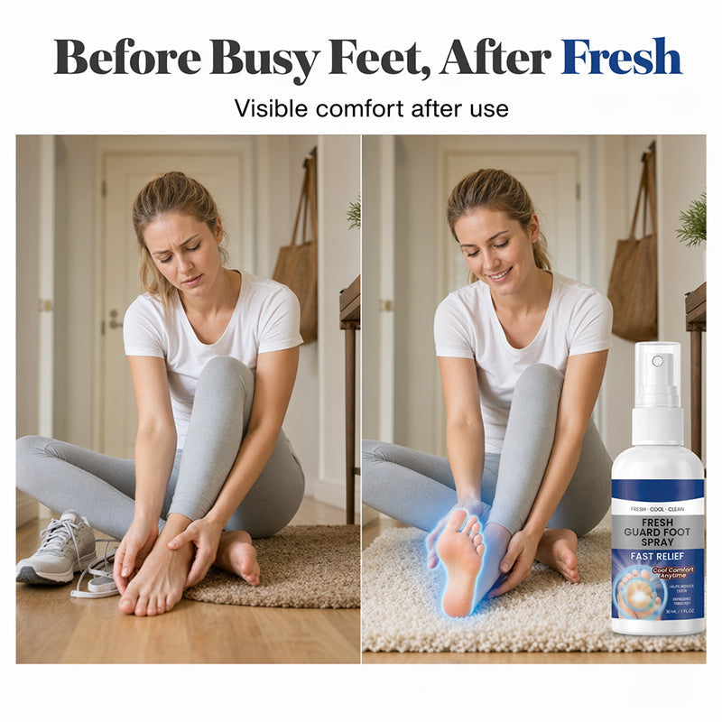 👣❄️🎉2026 Sale — Over 31,000 Sold! 🧴 BUY 2 GET 1 FREE!  ! Portable Cooling Foot Freshening Spray – Odor Control, Cooling Menthol & Pocket-Size Daily Care ✨