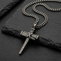 Men's Vintage Nail Cross Pendant Necklace