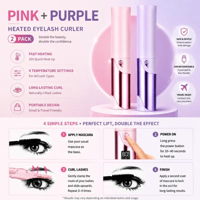 📢📢50% OFF !! ⏰Instant Lift Heated Eyelash Curler