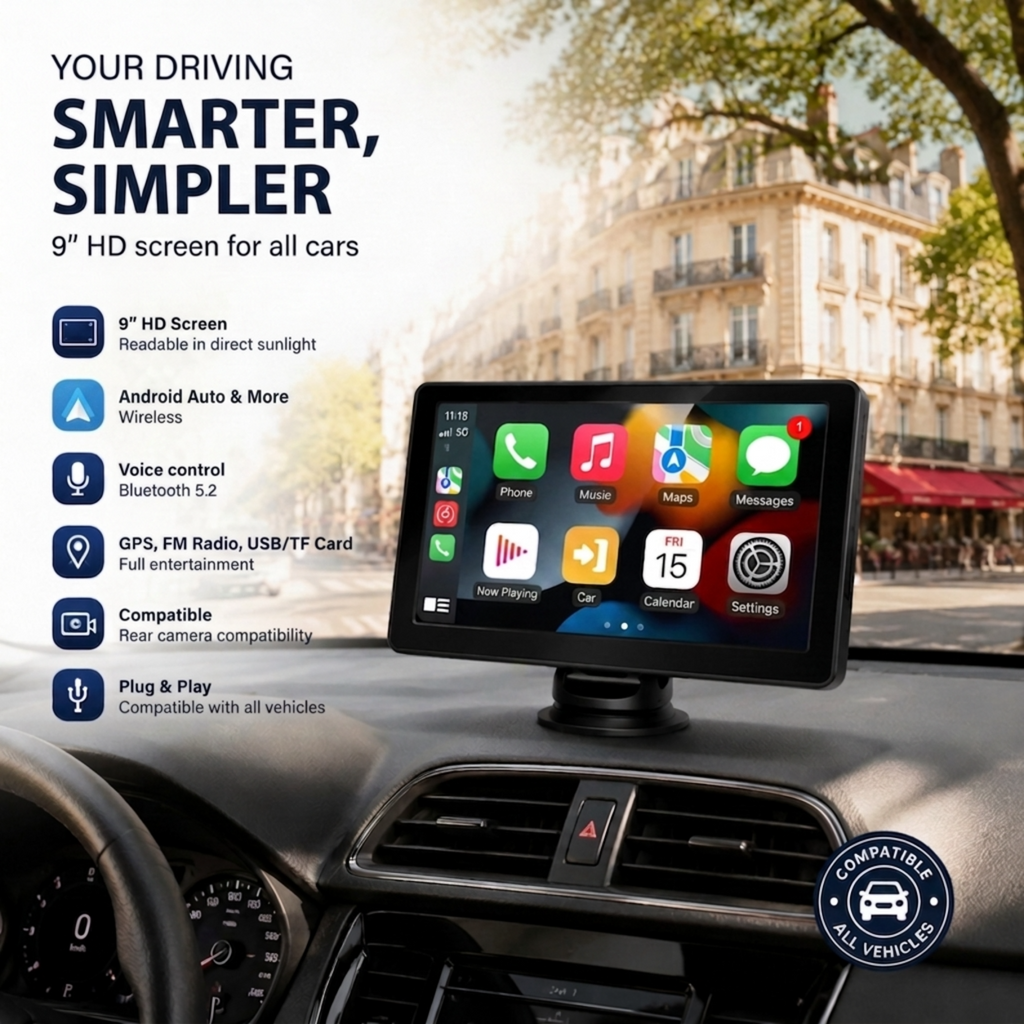 9" Wireless HD Touchscreen Multimedia Player