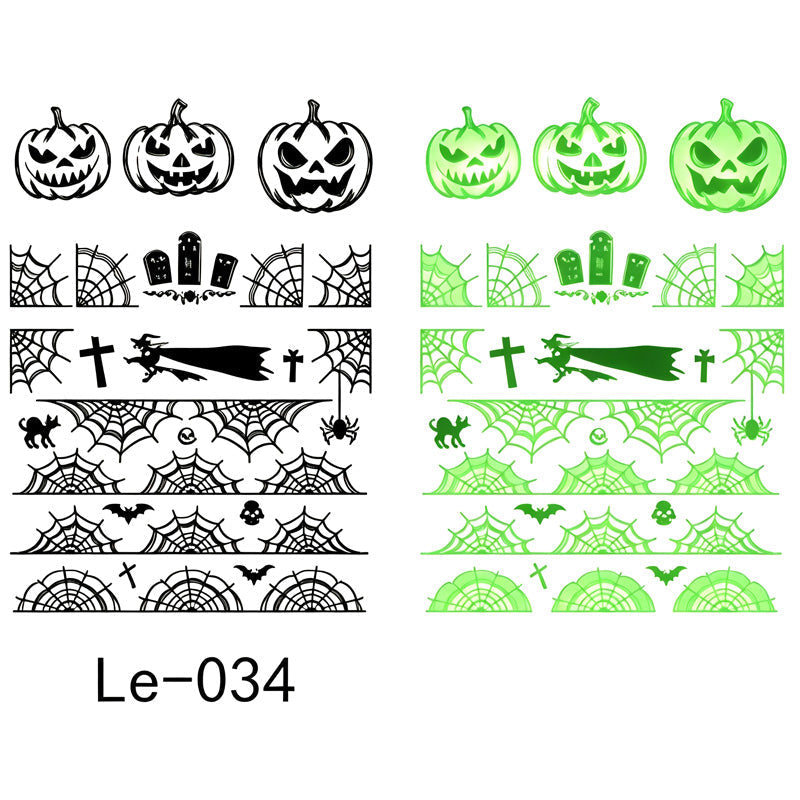 📢Buy 1 Get 1 Free！🔥Luminous Halloween Temporary Tattoos for Kids Cartoon Waterproof Glowing Stickers