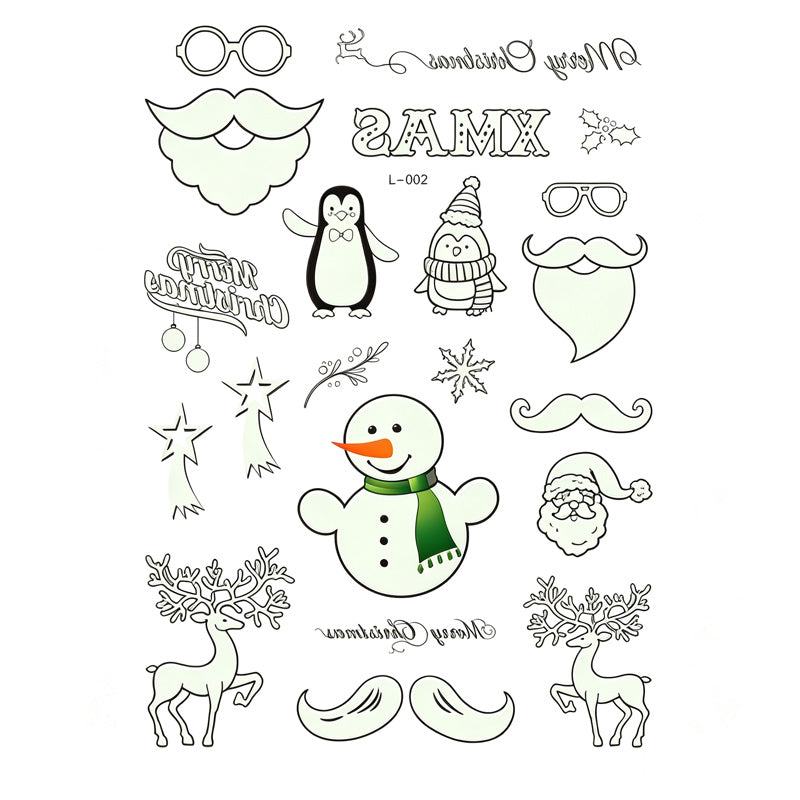 📢Buy 1 Get 1 Free！🔥Luminous Halloween Temporary Tattoos for Kids Cartoon Waterproof Glowing Stickers