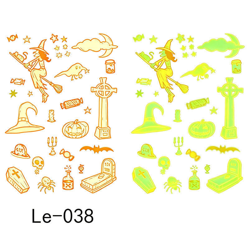 📢Buy 1 Get 1 Free！🔥Luminous Halloween Temporary Tattoos for Kids Cartoon Waterproof Glowing Stickers