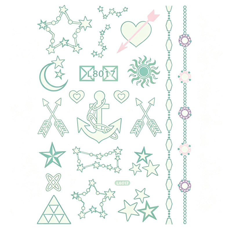 📢Buy 1 Get 1 Free！🔥Luminous Halloween Temporary Tattoos for Kids Cartoon Waterproof Glowing Stickers