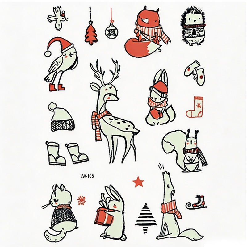 📢Buy 1 Get 1 Free！🔥Luminous Halloween Temporary Tattoos for Kids Cartoon Waterproof Glowing Stickers