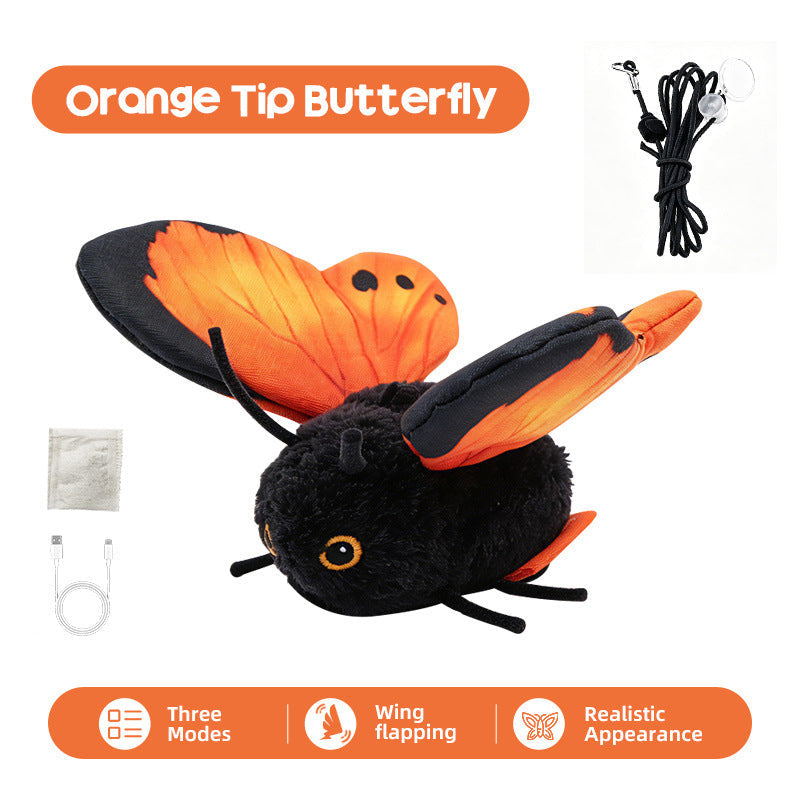 🐱50% OFF!🔥Smart Sensing Automatic Flapping Butterfly Cat Toy, Interactive Electric Pet Play Toy🦋