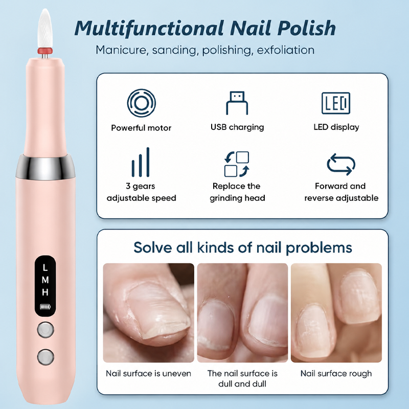 ⏰ 50% OFF💅🔋 Cordless Electric Nail Drill Machine with Charging Base – Professional Manicure at Home! | Portable, Rechargeable & Ready Anytime ✨