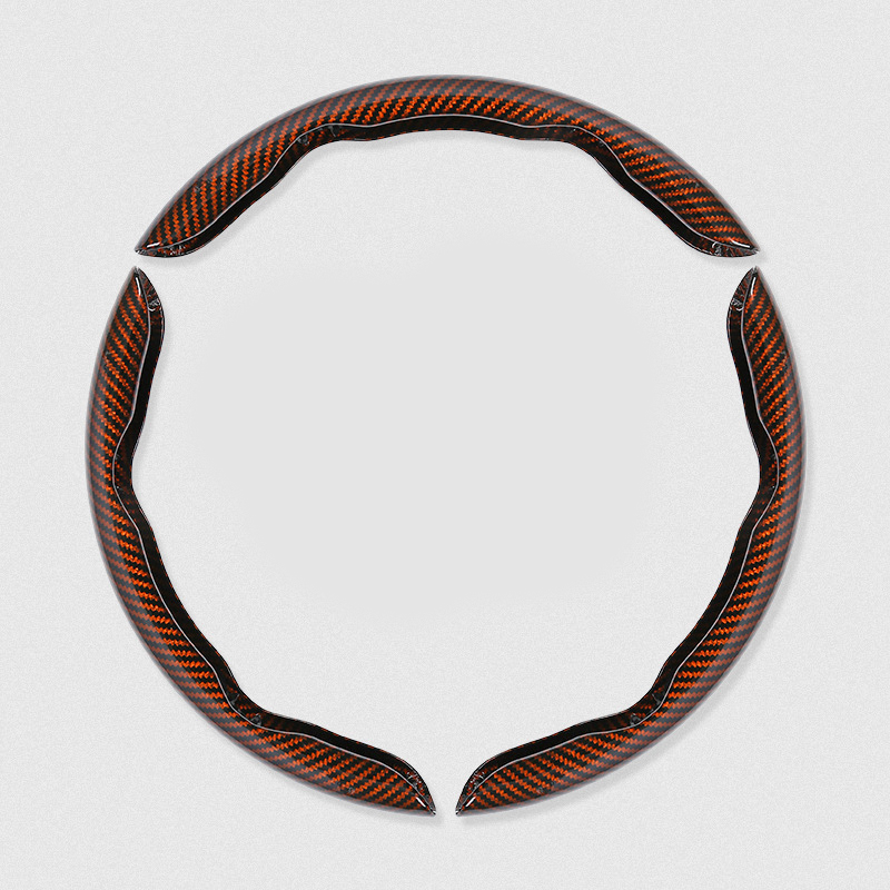 Segmented Carbon Fiber Steering Wheel Cover