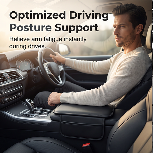 Car Center Console Cover with Side Storage Pockets