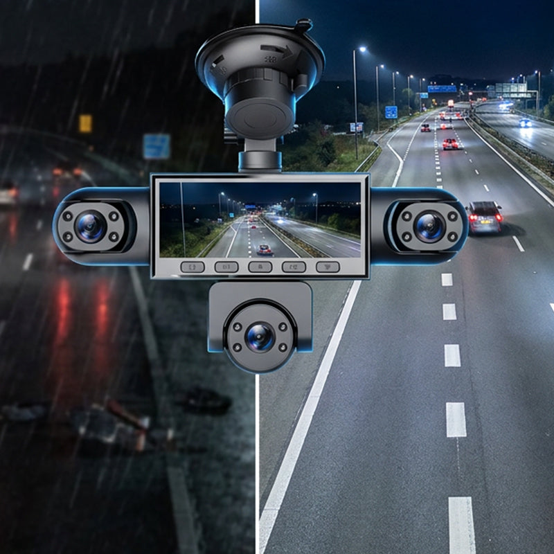 HD 1080P Multi-Lens Dash Cam with Night Vision