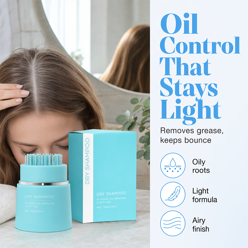 ⏰ 50% OFF🧴 No-Rinse Dry Shampoo Gel with Built-In Comb – Fresh Hair in 2 Minutes, No Water Needed!  💁‍♀️