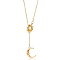 Elegant Sun and Moon Pendant Necklace
