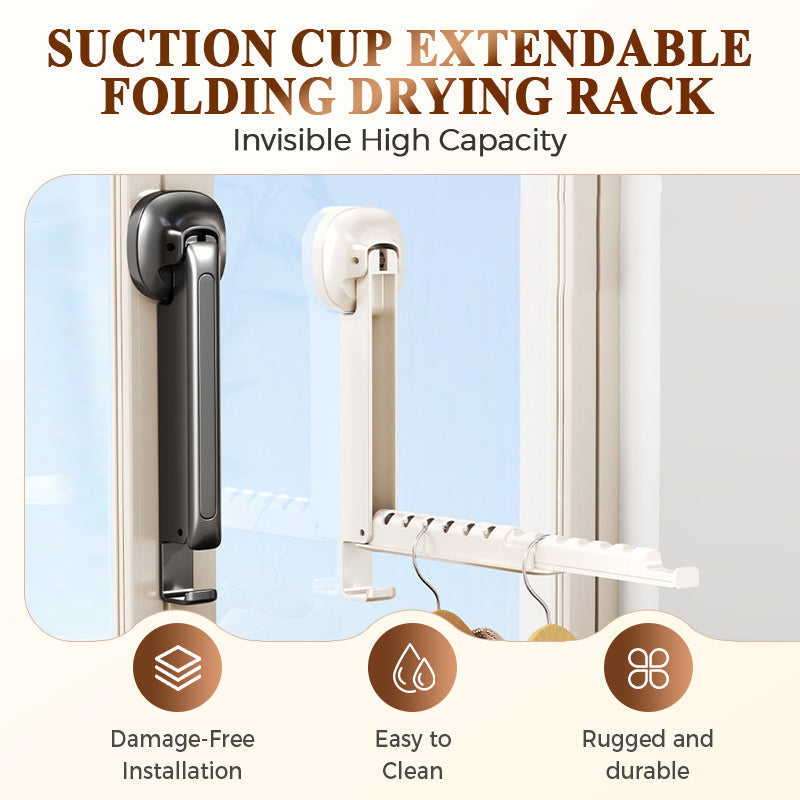 🔥First 100 customers enjoy 50% off ✨Extendable and foldable clothes rack with suction cups