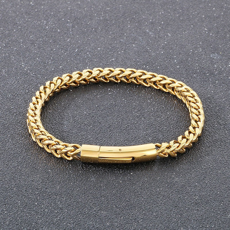 Men's Titanium Steel Bracelet Minimalist Hip Hop Chain