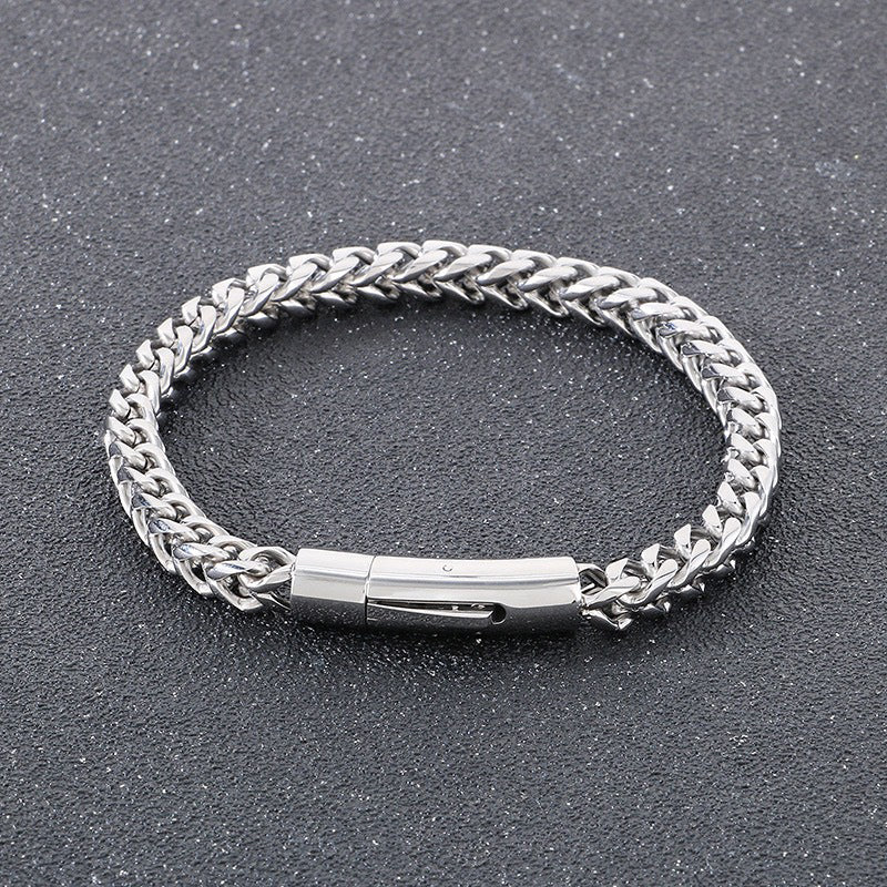 Men's Titanium Steel Bracelet Minimalist Hip Hop Chain