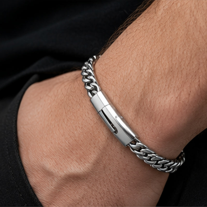 Men's Titanium Steel Bracelet Minimalist Hip Hop Chain