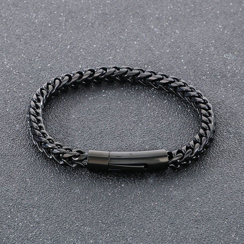 Men's Titanium Steel Bracelet Minimalist Hip Hop Chain