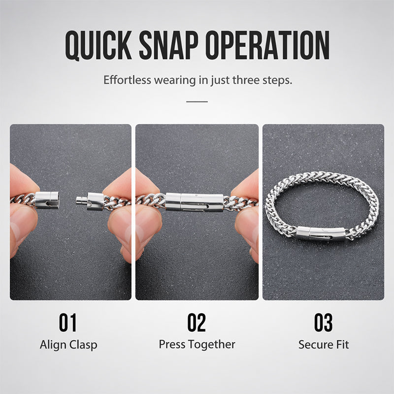 Men's Titanium Steel Bracelet Minimalist Hip Hop Chain