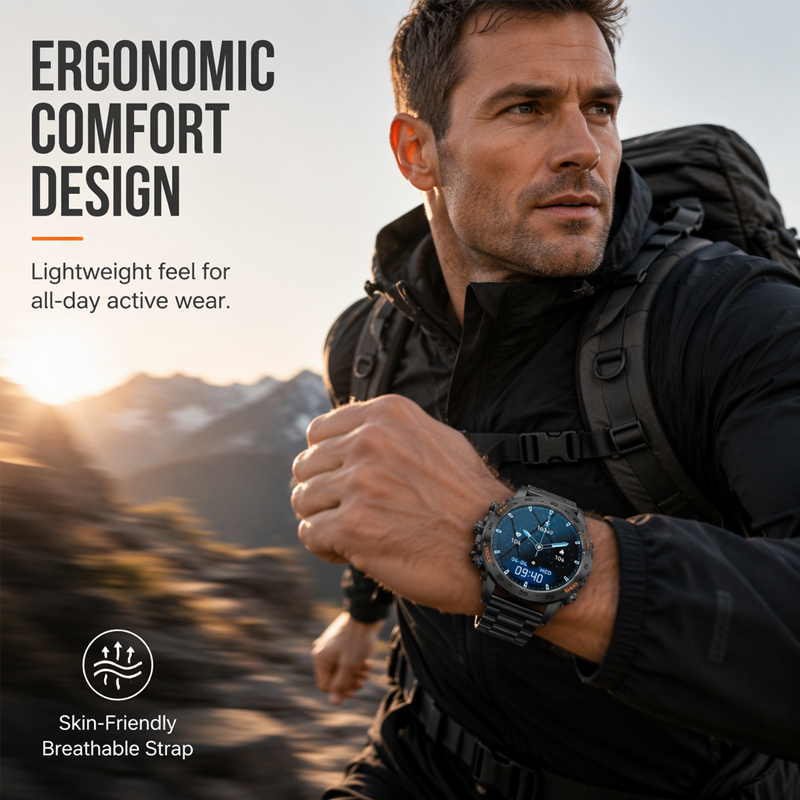 Rugged Outdoor Waterproof Smartwatch
