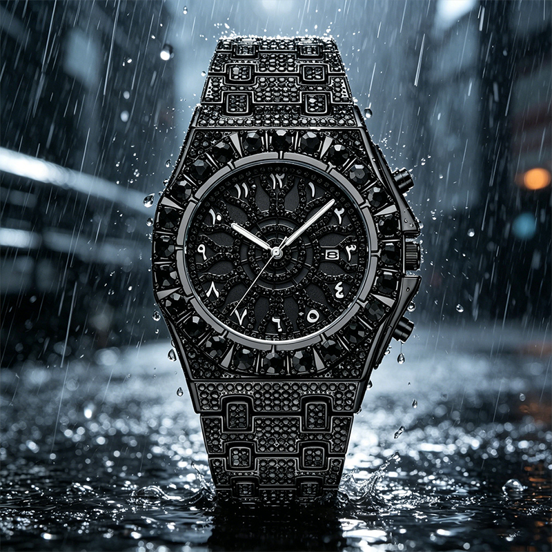 ✨ Men's Luxury Sparkling Quartz Watch – Shine Bright, Stand Out. Waterproof, scratch-resistant, and built to turn heads. 😎⌚