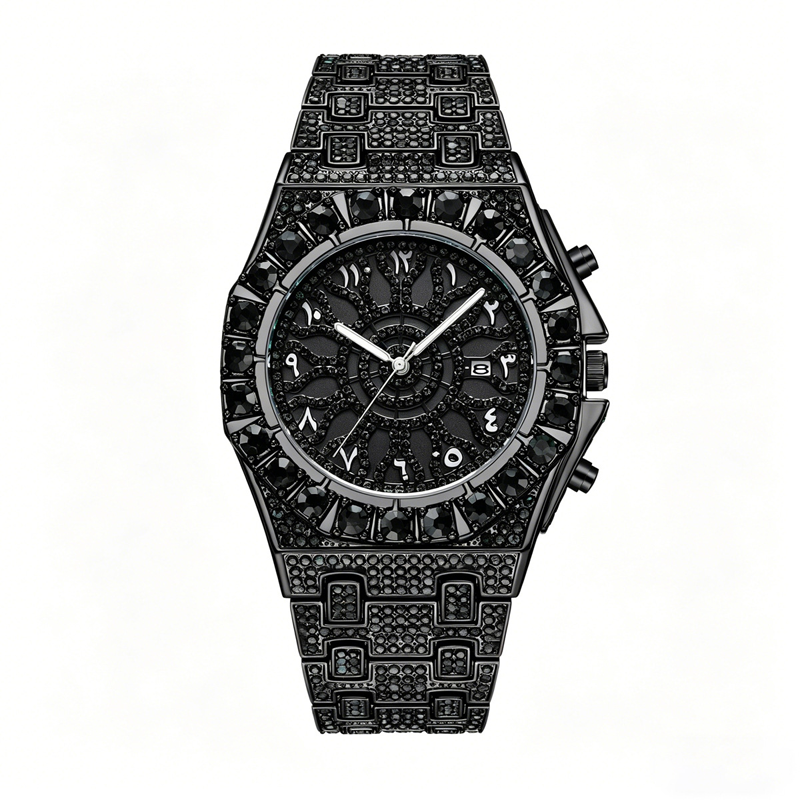 ✨ Men's Luxury Sparkling Quartz Watch – Shine Bright, Stand Out. Waterproof, scratch-resistant, and built to turn heads. 😎⌚