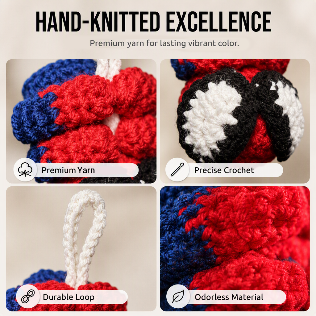 🔥Hot Sale⏰Crochet Spider Car Hanger Ornament🕷️🕸️