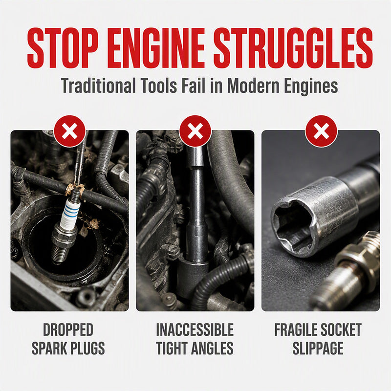 📢📢50% OFF !! ⏰Magnetic Spark Plug Socket Set