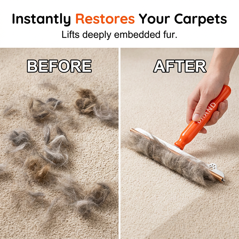 ⏳First 50 customers enjoy a 50% discount ⏰Long-handled pet hair carpet cleaner