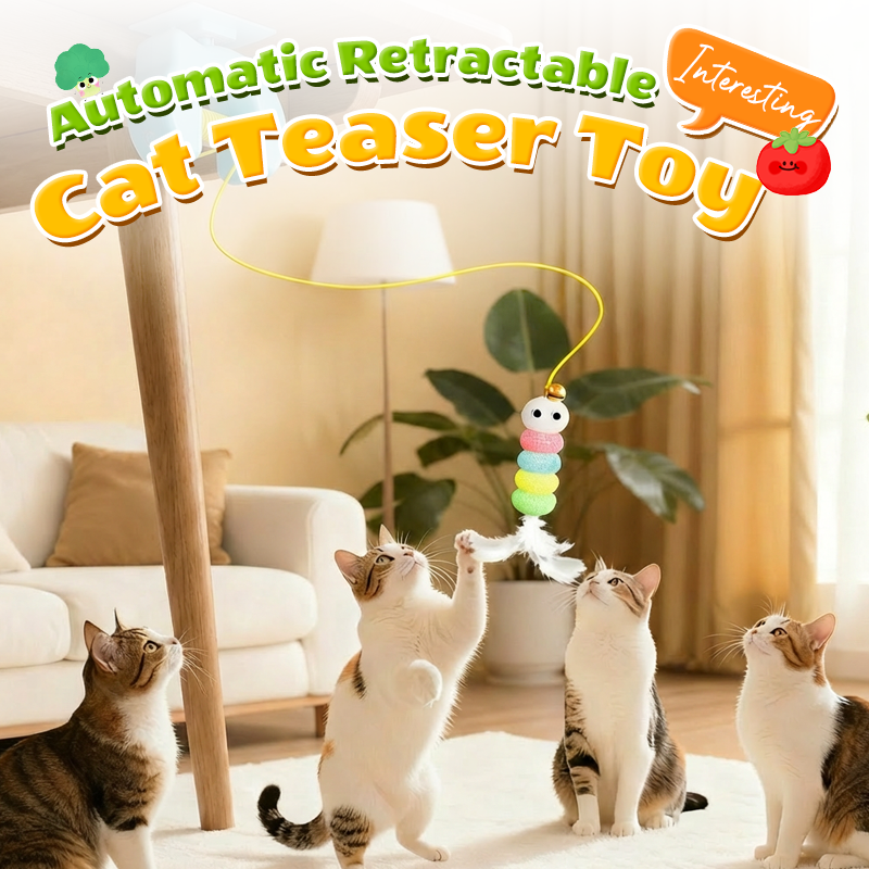 💎 LIMITED TIME 50% OFF! ✨ Automatic Retractable Cat Teaser Toy – Hands-Free Play, Irregular Motion & USB Rechargeable 🐾