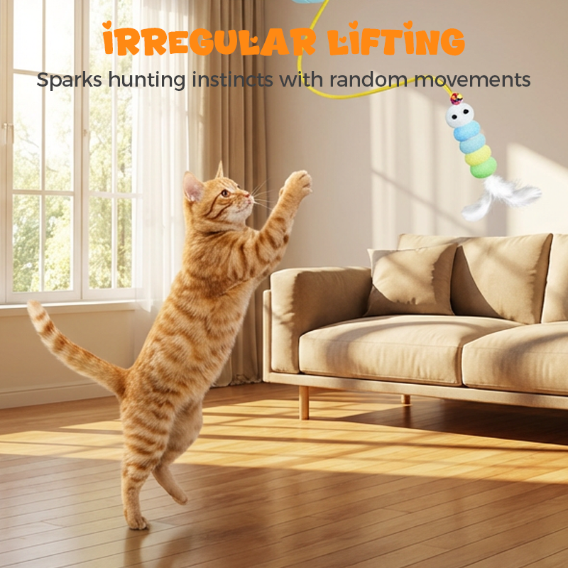 💎 LIMITED TIME 50% OFF! ✨ Automatic Retractable Cat Teaser Toy – Hands-Free Play, Irregular Motion & USB Rechargeable 🐾