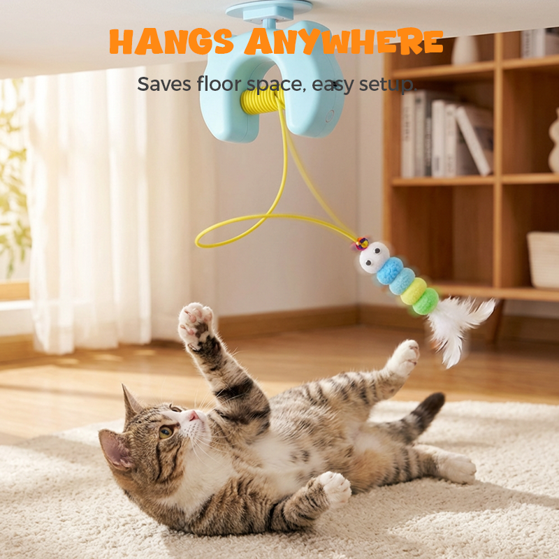 💎 LIMITED TIME 50% OFF! ✨ Automatic Retractable Cat Teaser Toy – Hands-Free Play, Irregular Motion & USB Rechargeable 🐾