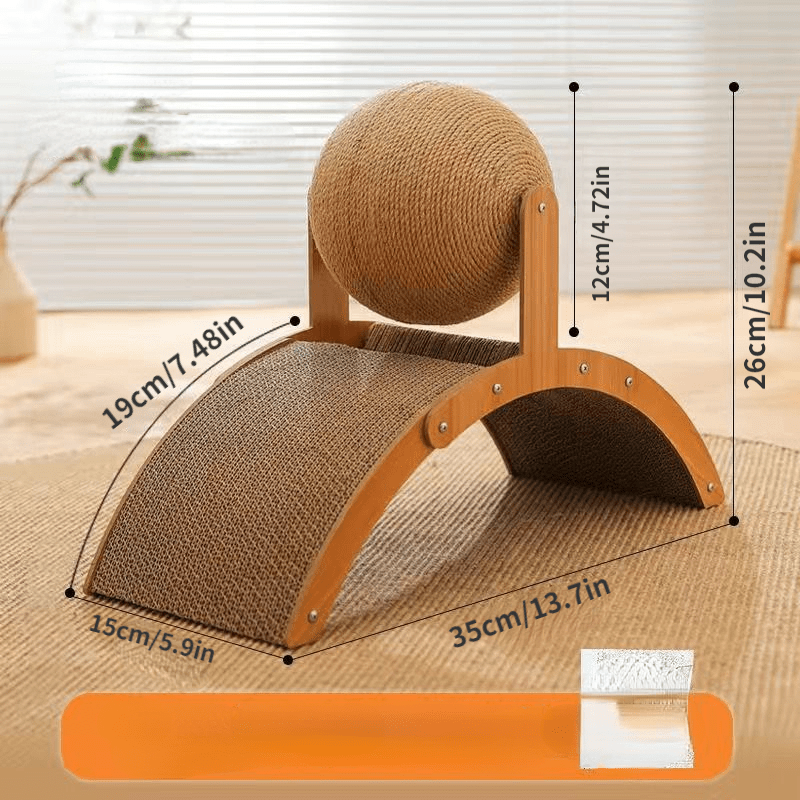 🎉 2026 Sale — Over 16,000 Sold! 🐱 Sisal Cat Scratcher Ball with Cardboard Pad – Scratch & Play in One – Save Your Furniture! ✨