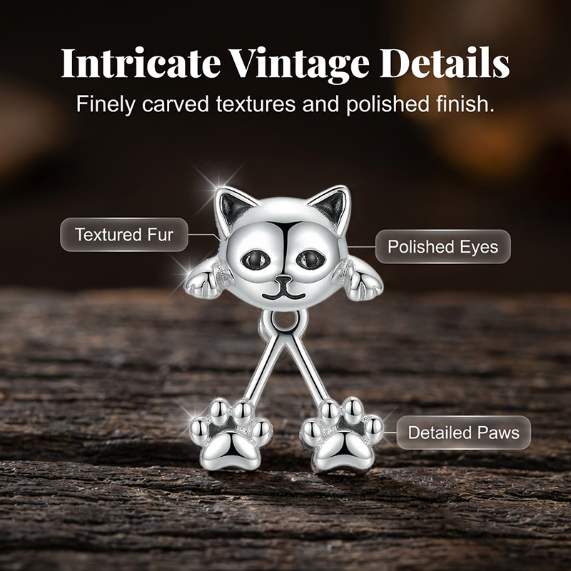 📢📢50% OFF !! ⏰🐱 3D Cute Peeking Cat Stud Earrings – Playful Front-Back Design, Vintage Silver Finish & Lightweight Comfort ✨