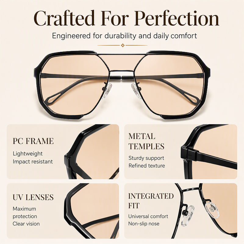 🎉 2026 Sale — Over 36,200 Sold!🕶️ Unisex Oversized Square One‑Piece Sunglasses