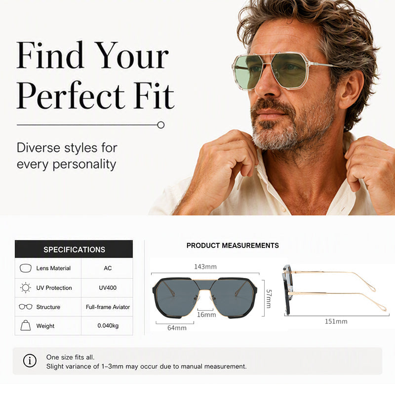 🎉 2026 Sale — Over 36,200 Sold!🕶️ Unisex Oversized Square One‑Piece Sunglasses