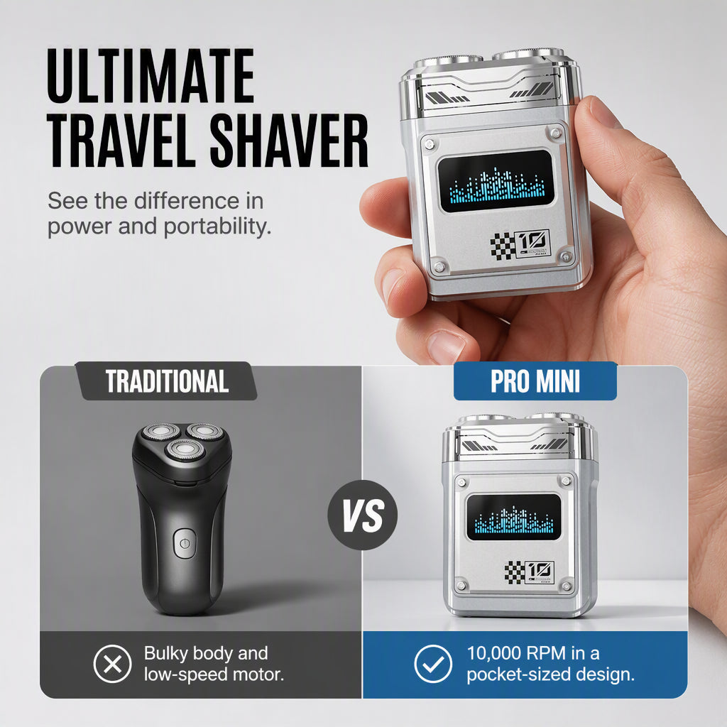 ⚡ Men's Portable Electric Shaver – Compact, Powerful & Travel-Ready for a Smooth Shave Anywhere ✨🧔