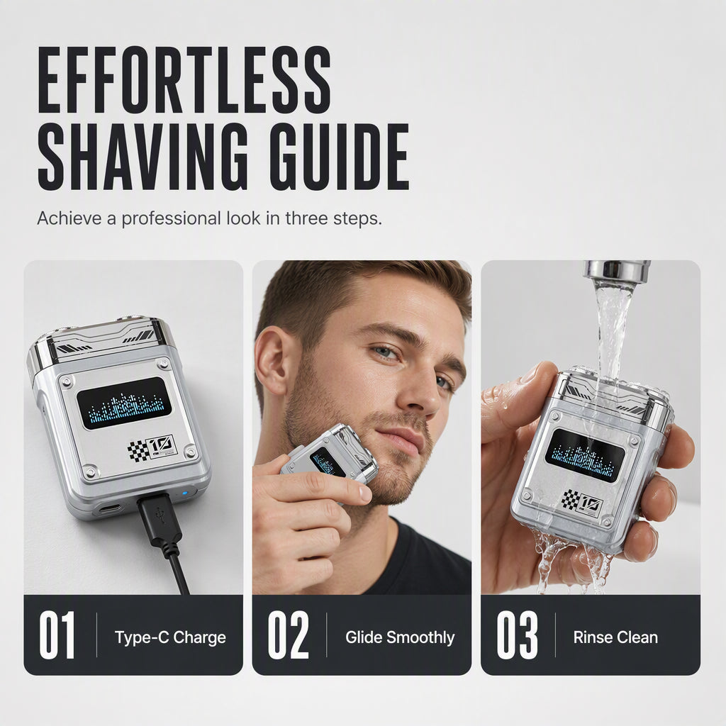 ⚡ Men's Portable Electric Shaver – Compact, Powerful & Travel-Ready for a Smooth Shave Anywhere ✨🧔