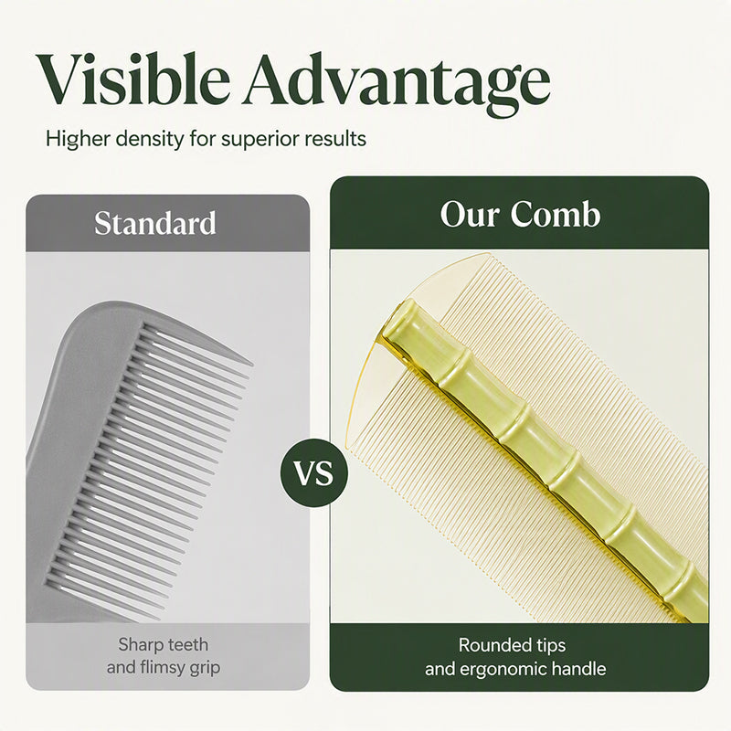 📢📢50% OFF !! ⏰Double-Sided Ultra-Fine Tooth Comb