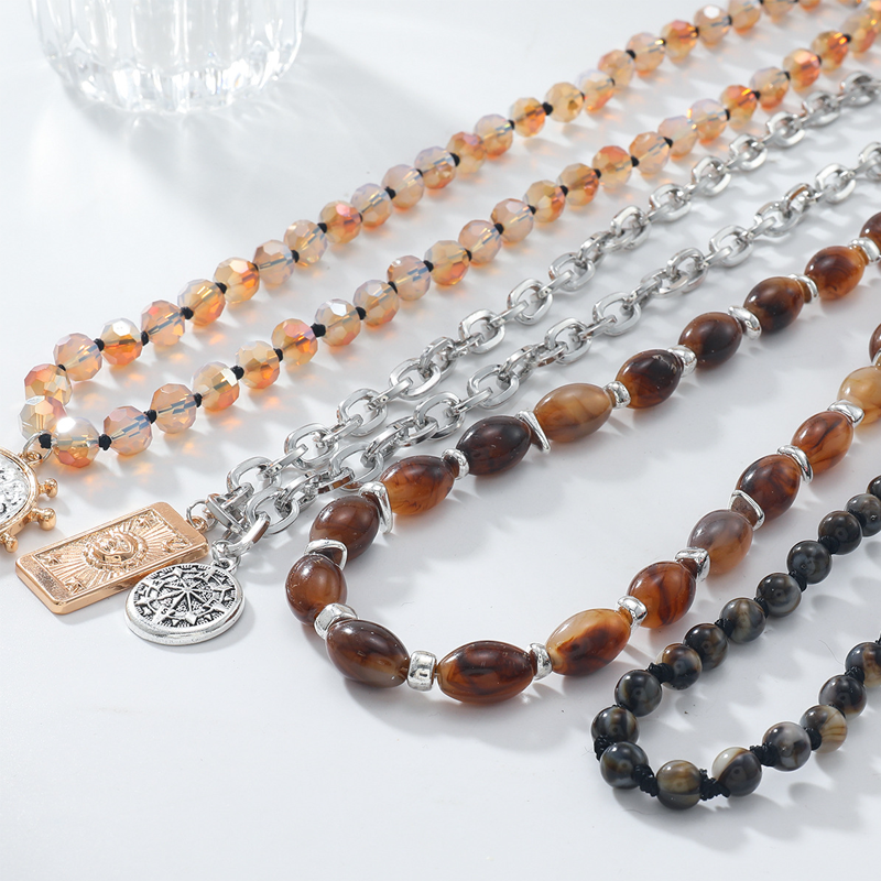 Retro Multi-Layer Beaded Necklace