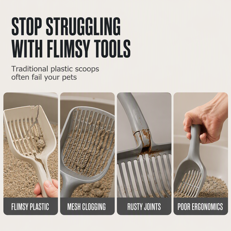 ⏳🔥LIMITED-TIME 50% OFF! ⏰Fine Mesh Metal Cat Litter Scoop – Professional Stainless Steel, Rapid Sifting & Ergonomic Non-Slip Handle ✨