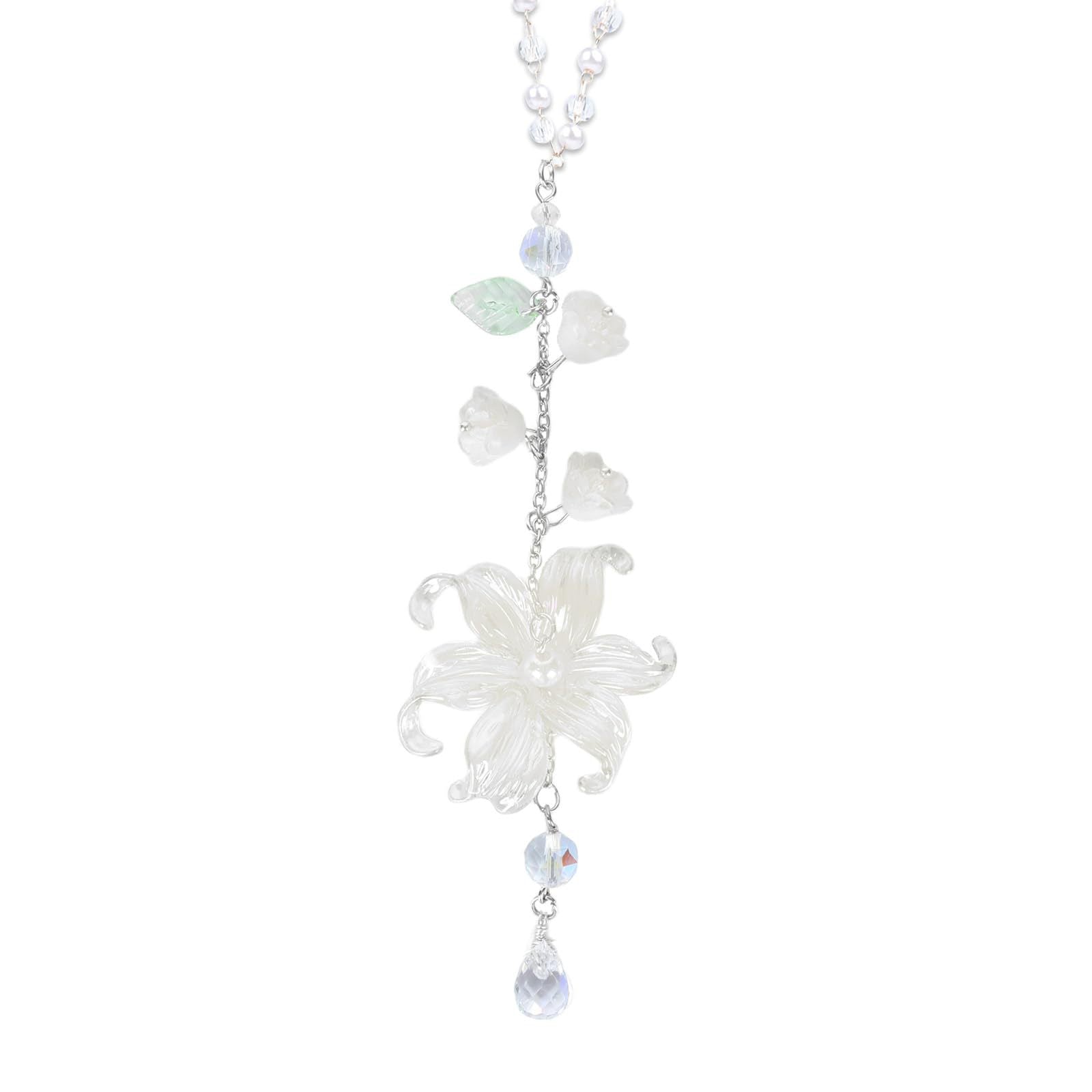 📢📢50% OFF !!⏰ Elegant Crystal Floral Car Charm